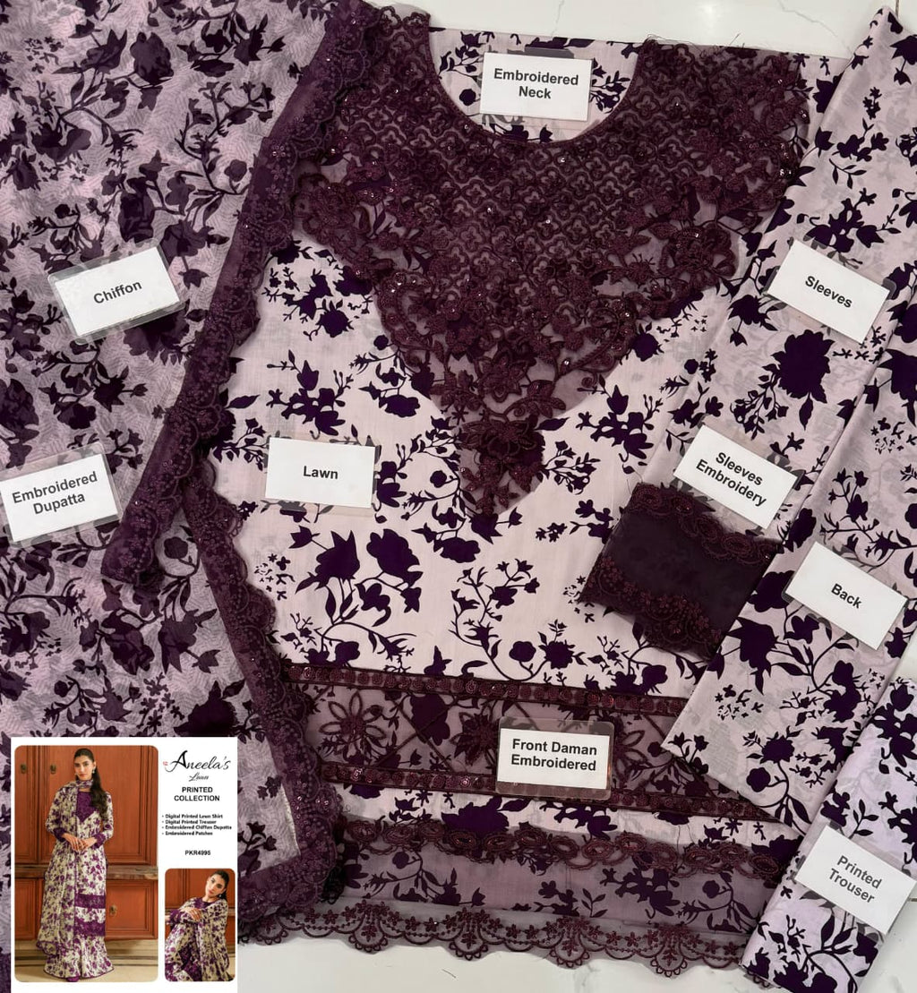 Aneela’s Lawn & Chiffon D-1717