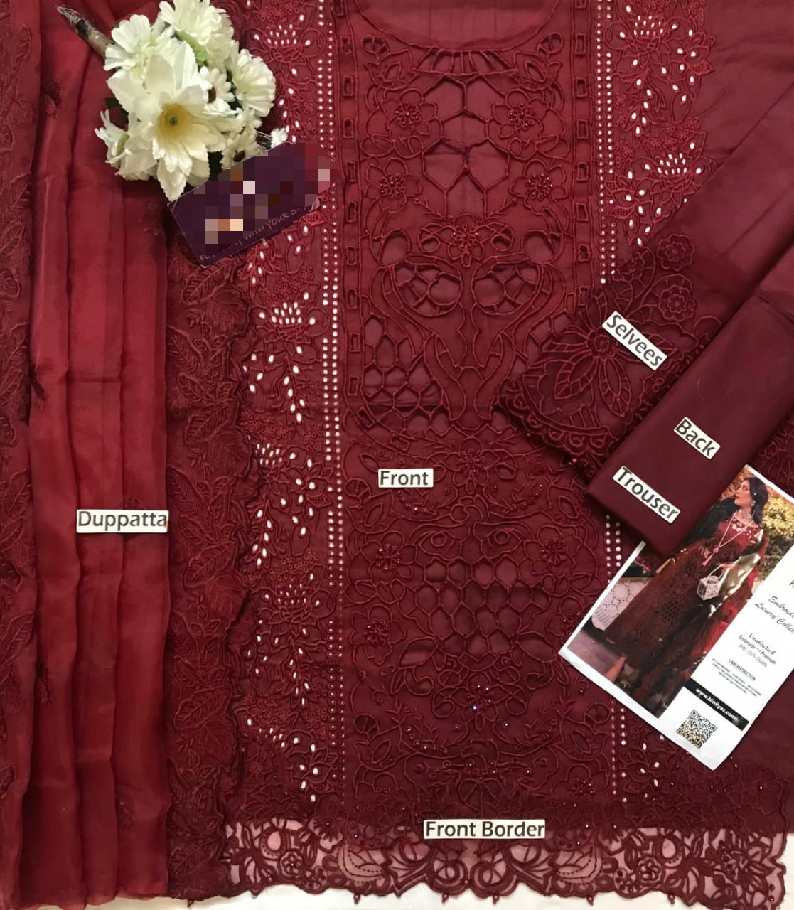Bin Ilyas Lawn 3pc Unstich D-1772