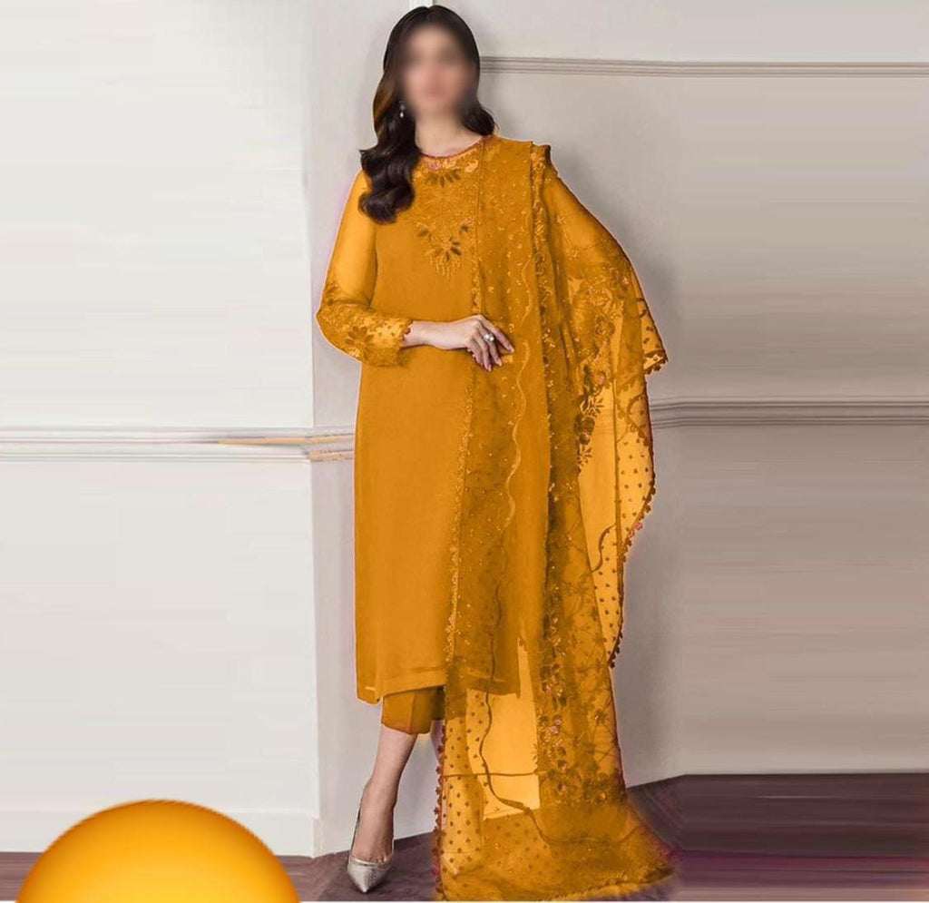 Baroque  Chiffon With Sequence Work D-1737