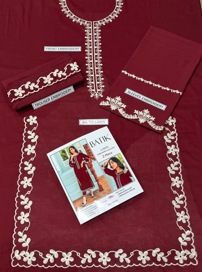 LAWN EMBROIDERED 2pc 1477