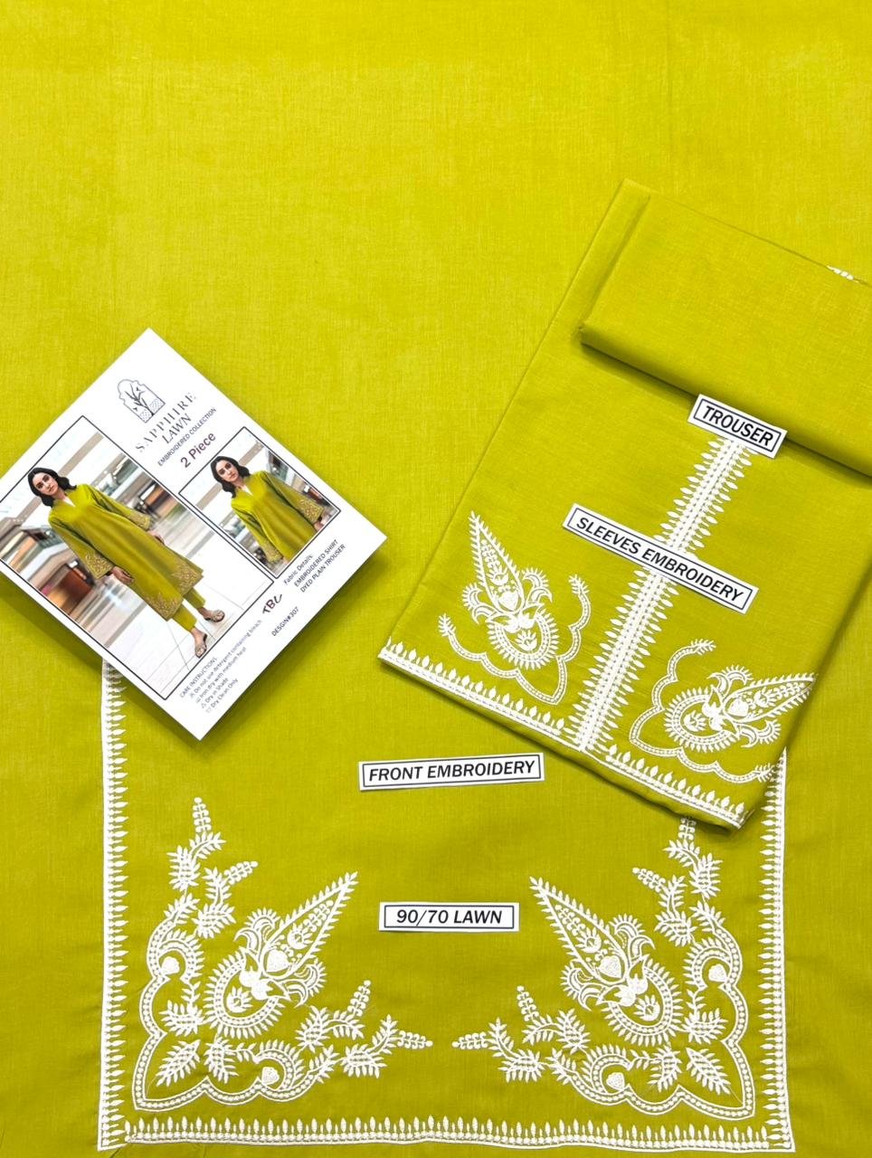 LAWN EMBROIDERED 2pc 1412