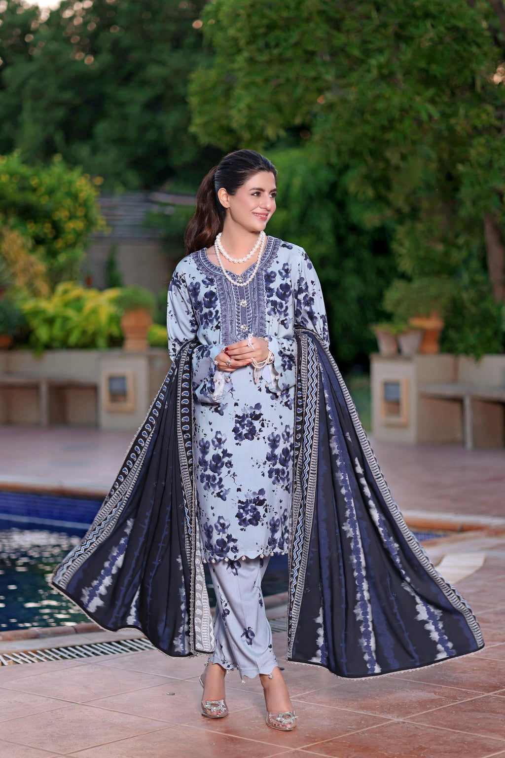 Aneela Lawn Unstitched Premium Summer Lawn Collection 1581
