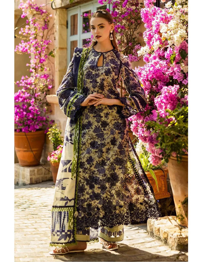 Zain Lawn Fabric 3Pc unstitch D-1746