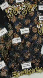 *Asifa &amp; Nabil* Lawn with Embroidered 1327