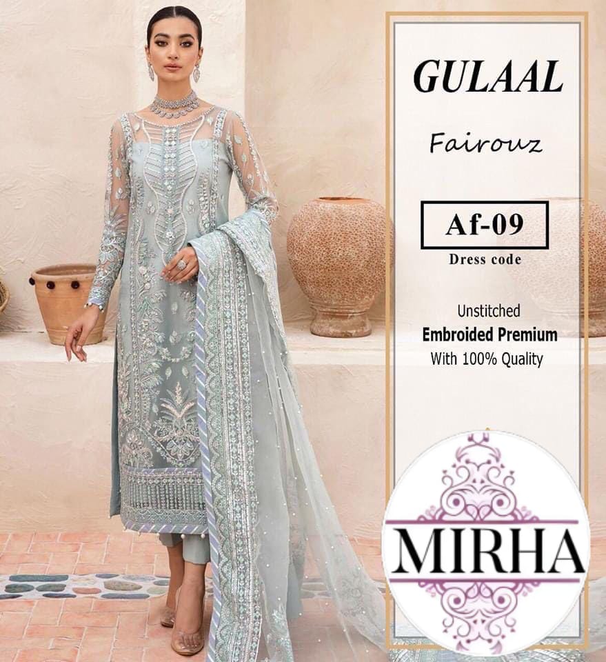 GULAAL ORGANZA EMBROIDERED D-1707