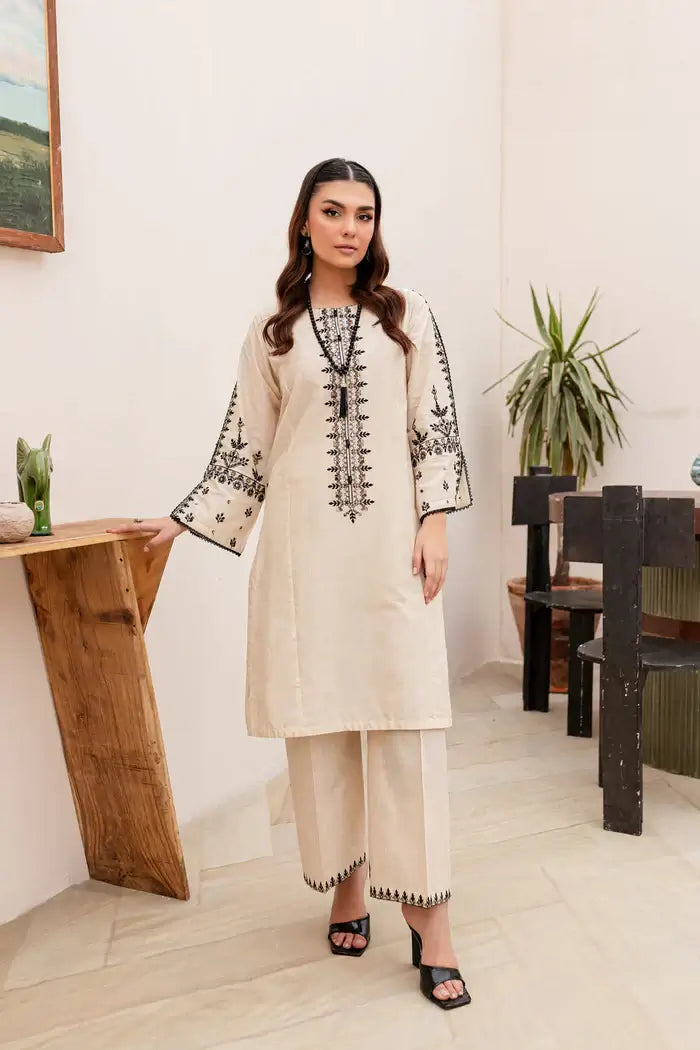 Winter Dhanak Fabric Embroidered | Unstitch 2-Piece Suit | Shirt & Trouser D-1128