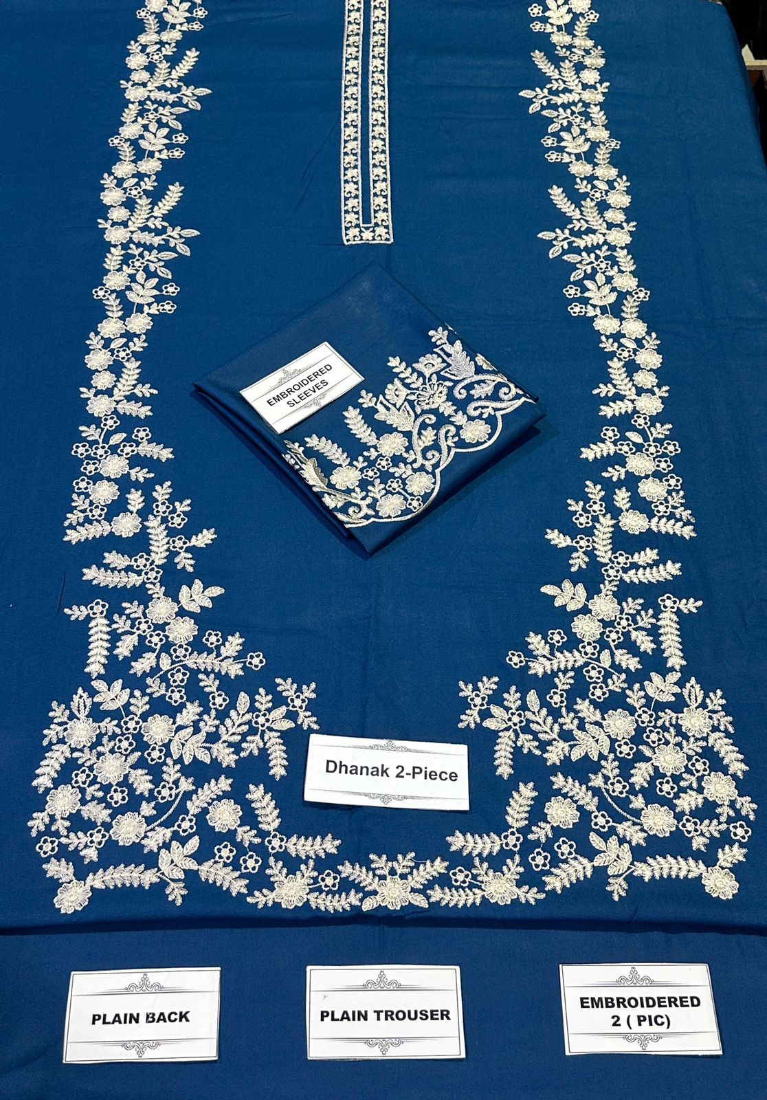 Winter Dhanak Fabric Embroidered | Unstitch 2-Piece Suit | Shirt & Trouser D-1124