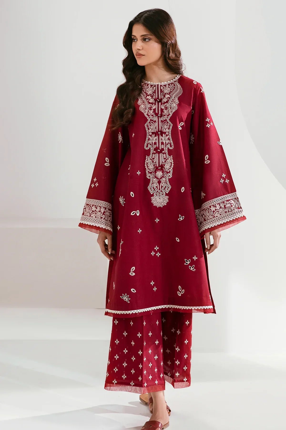 Winter Dhanak Fabric Embroidered | Unstitch 2-Piece Suit | Shirt & Trouser D-1112
