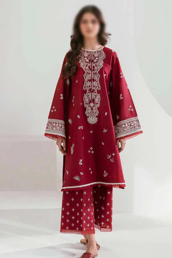 Winter Dhanak Fabric Embroidered | Unstitch 2-Piece Suit | Shirt & Trouser D-1112