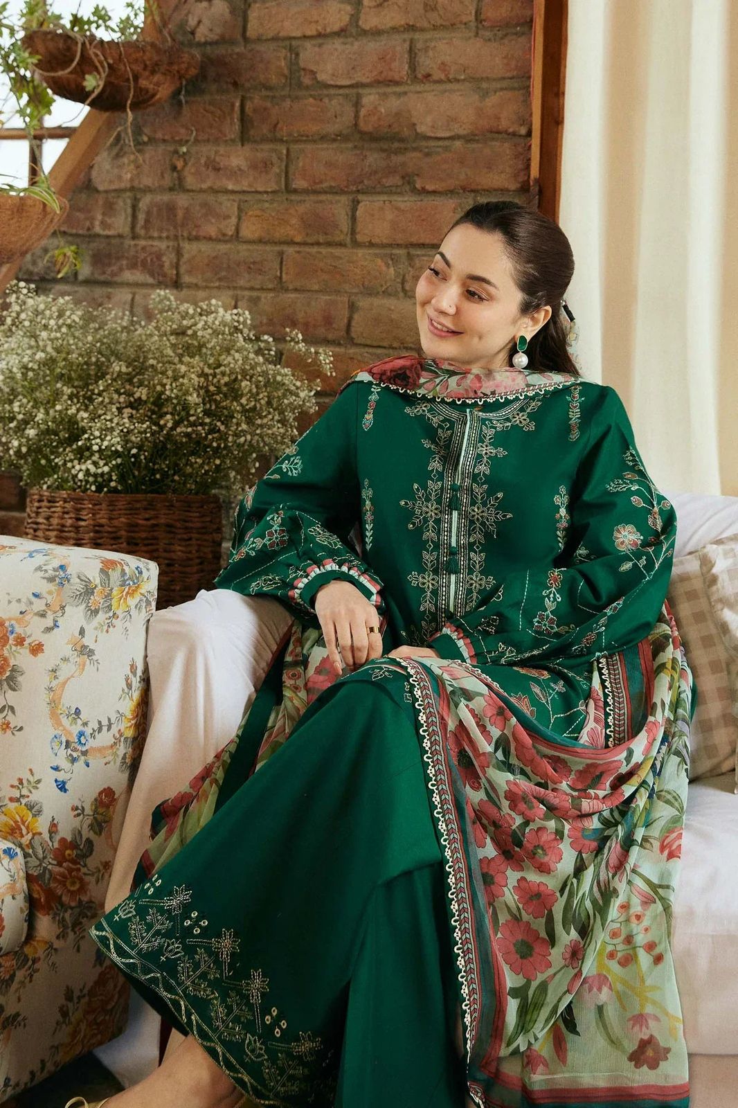 LIBAS  LAWN 3PC EMBROIDERED 1483