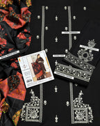 Winter Dhanak Unstitched Embroidered 3-Piece Suit – Premium Quality D-1001