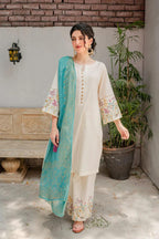 Winter Dhanak Unstitched Embroidered a3-Piece Suit with Digital Printed Pashmina Wool Shawl D-1004