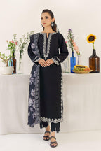 Winter Dhanak Unstitched Embroidered 3-Piece Suit with Digital Printed Pashmina Wool Shawl D-1016
