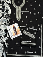 Winter Dhanak Unstitched Embroidered 3-Piece Suit with Digital Printed Pashmina Wool Shawl D-1015