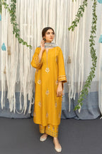 Winter Dhanak Unstitched Embroidered 3-Piece Suit with Digital Printed Pashmina Wool Shawl D-1014