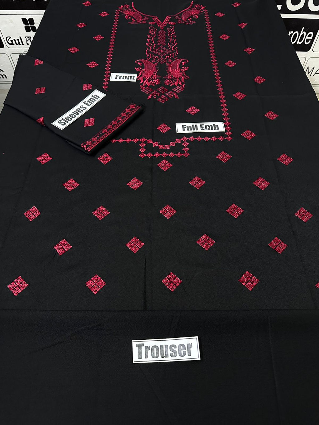 Winter Dhanak Fabric Embroidered | Unstitch 2-Piece Suit | Shirt & Trouser D-1129