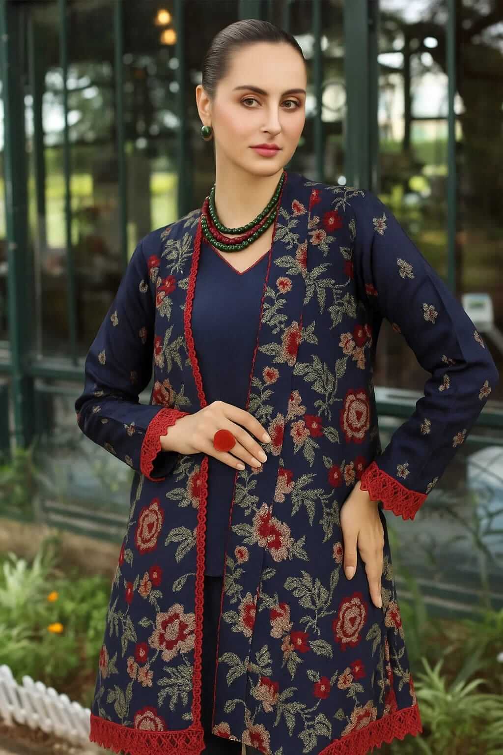 Winter Dhanak Fabric Embroidered | Unstitch 2-Piece Suit | Shirt & Trouser D-1133