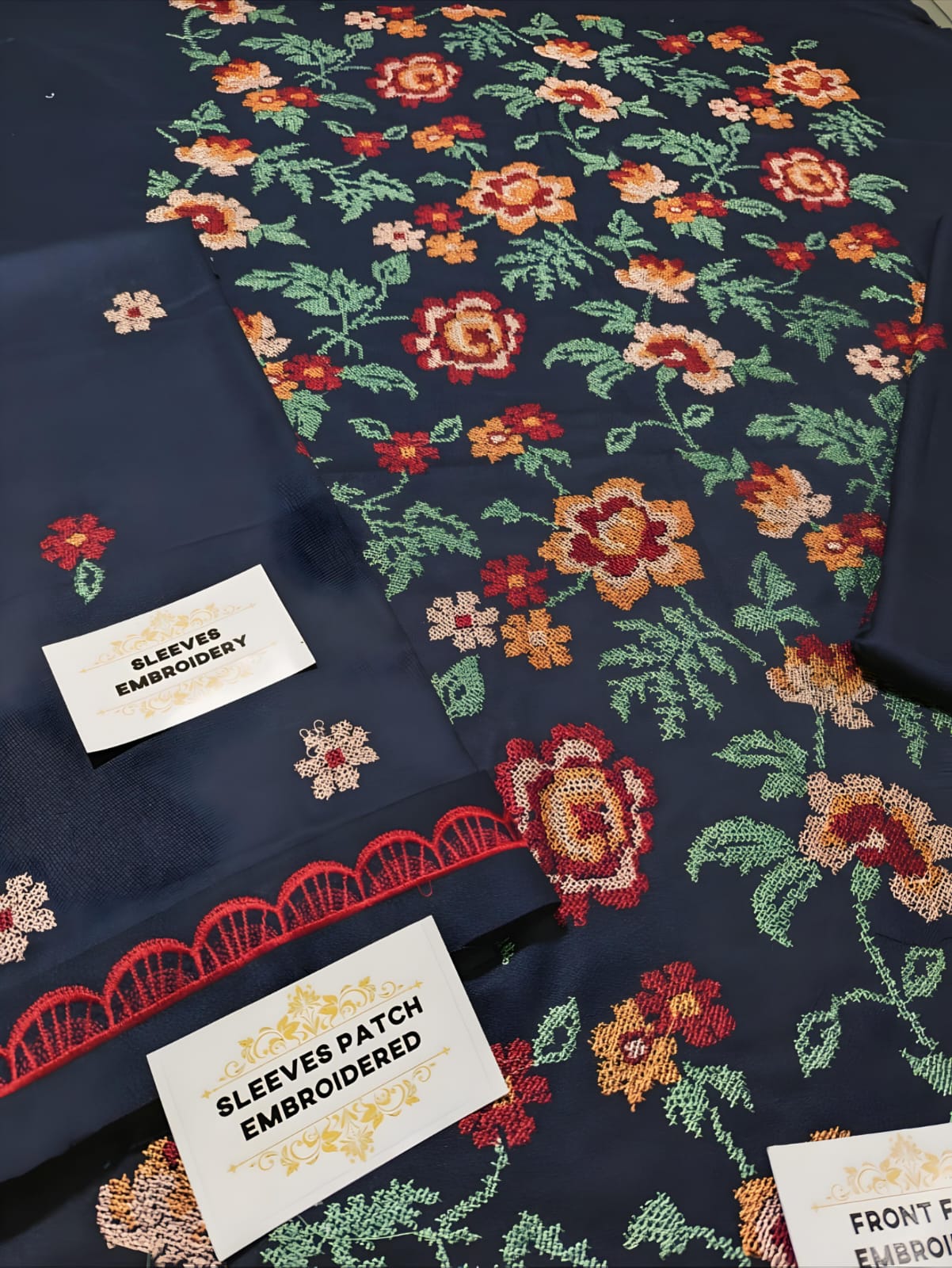 Winter Dhanak Fabric Embroidered | Unstitch 2-Piece Suit | Shirt & Trouser D-1133