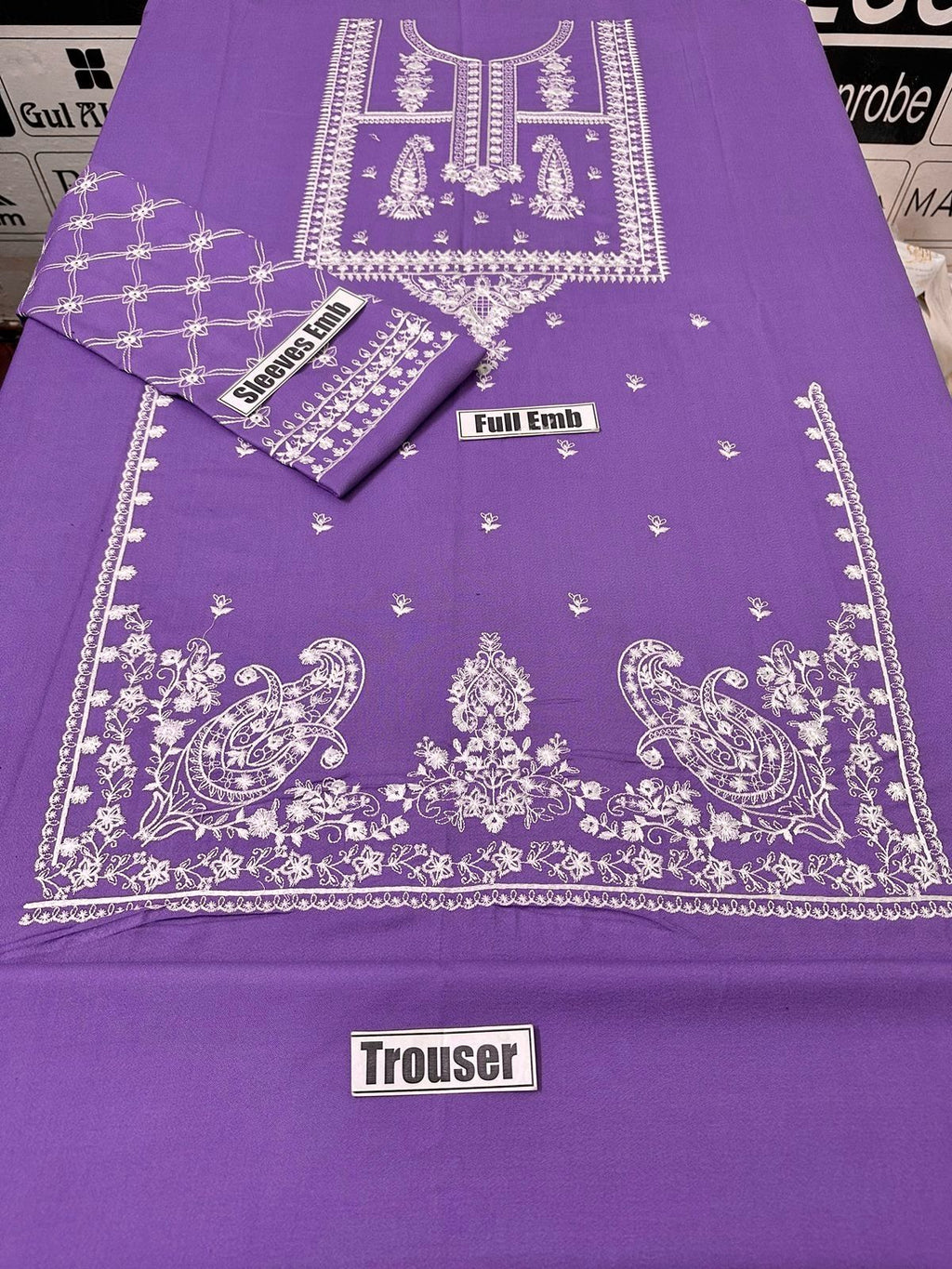 Winter Dhanak Fabric Embroidered | Unstitch 2-Piece Suit | Shirt & Trouser D-1115