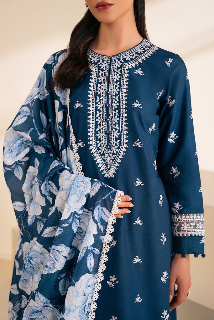 3PC LAWN  EMBROIDERED 1522