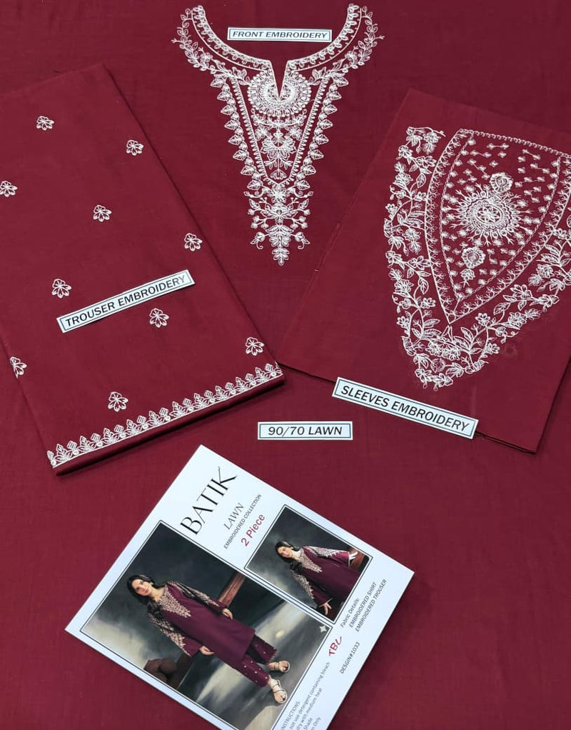 LAWN EMBROIDERED 2pc 1476