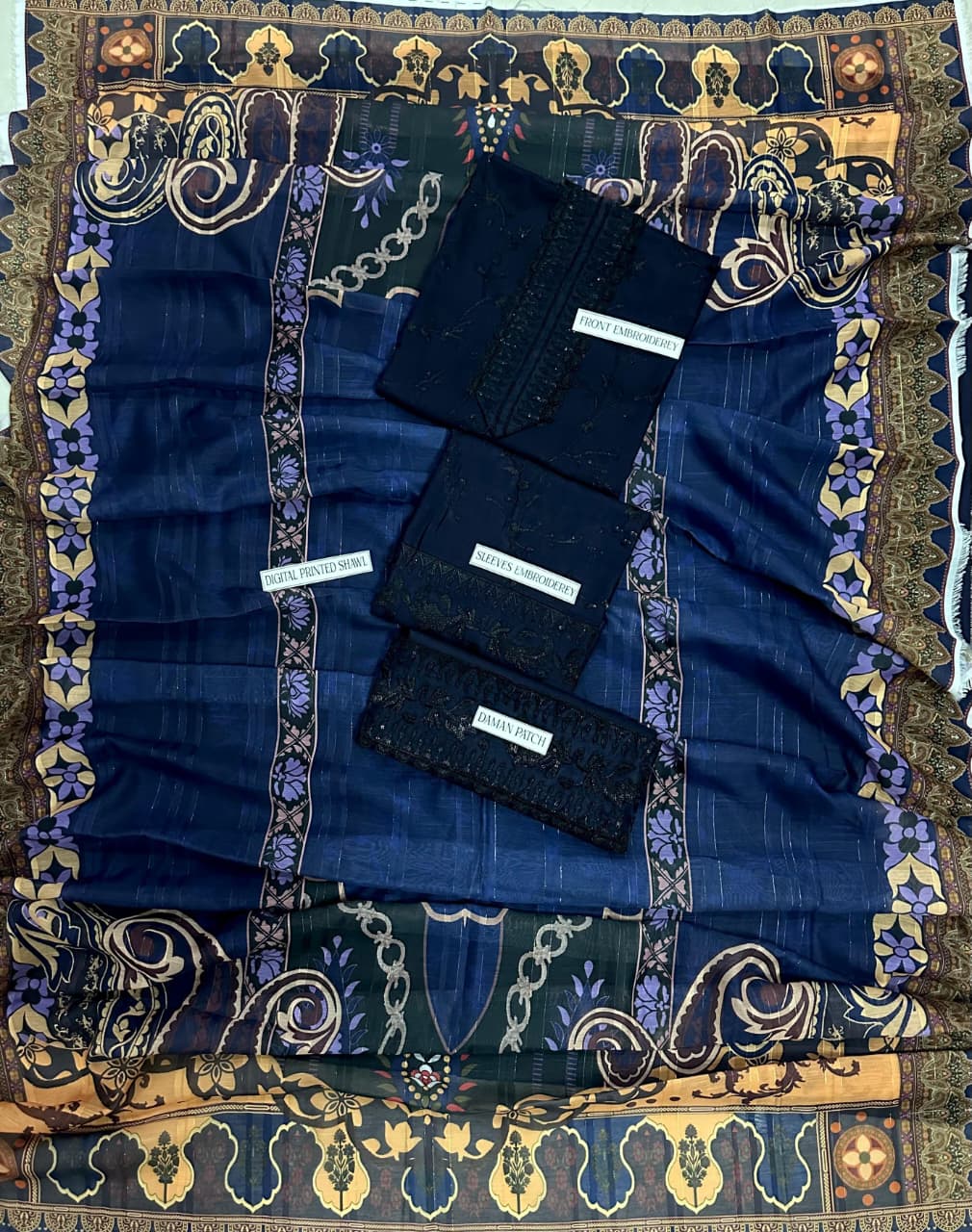 LIBAS  LAWN 3PC EMBROIDERED 1499