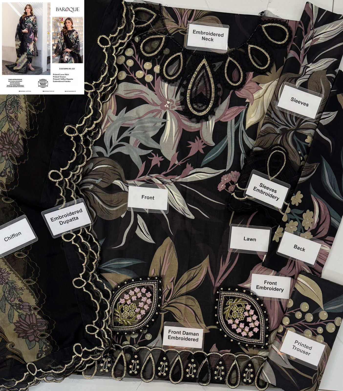 Baroque Lawn Embroidered 1337