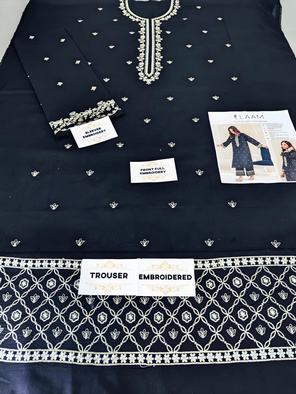 Winter Dhanak Fabric Embroidered | Unstitch 2-Piece Suit | Shirt & Trouser D-1131