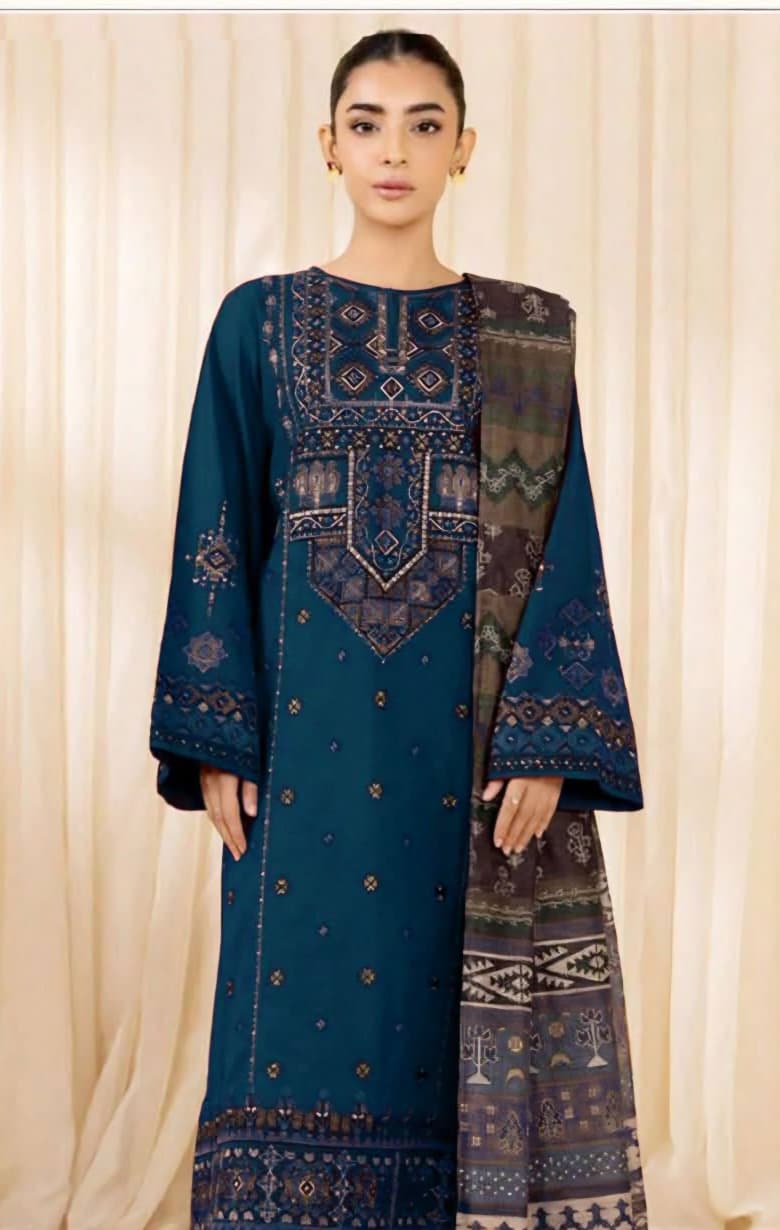 LIBAS  LAWN 3PC EMBROIDERED 1504
