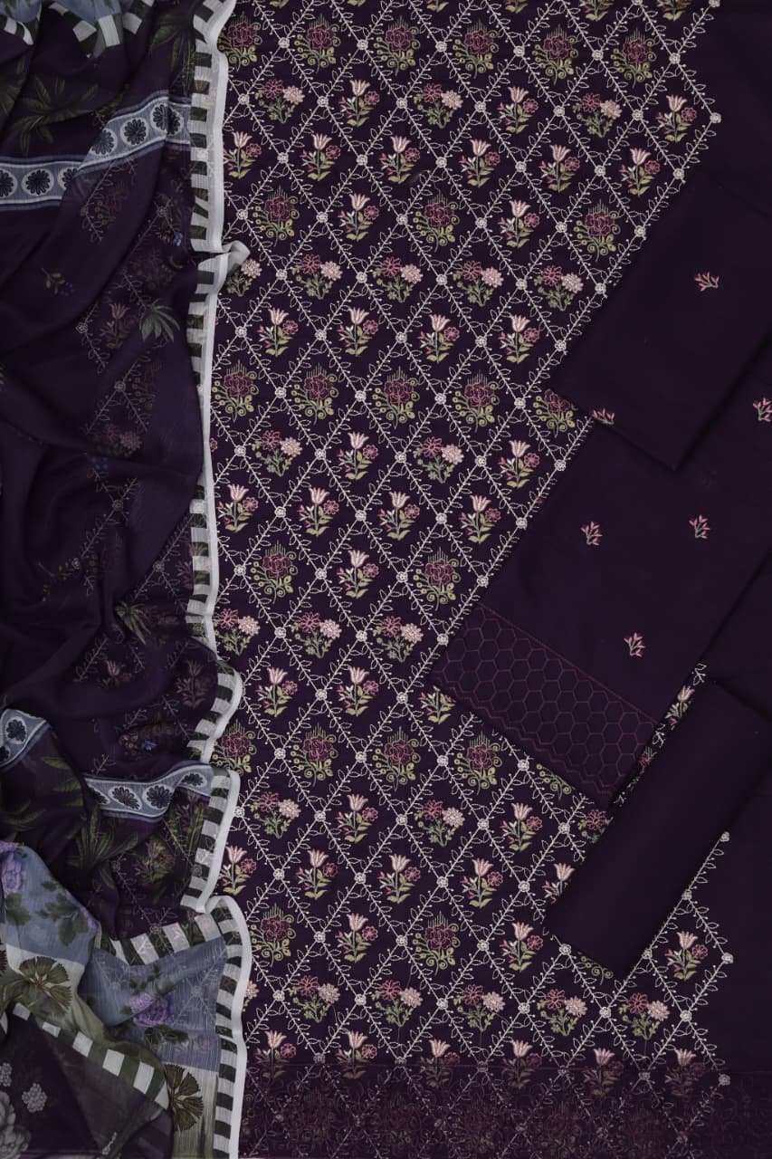 Maria.b Lawn Fabric 3Pc unstitch D-1768