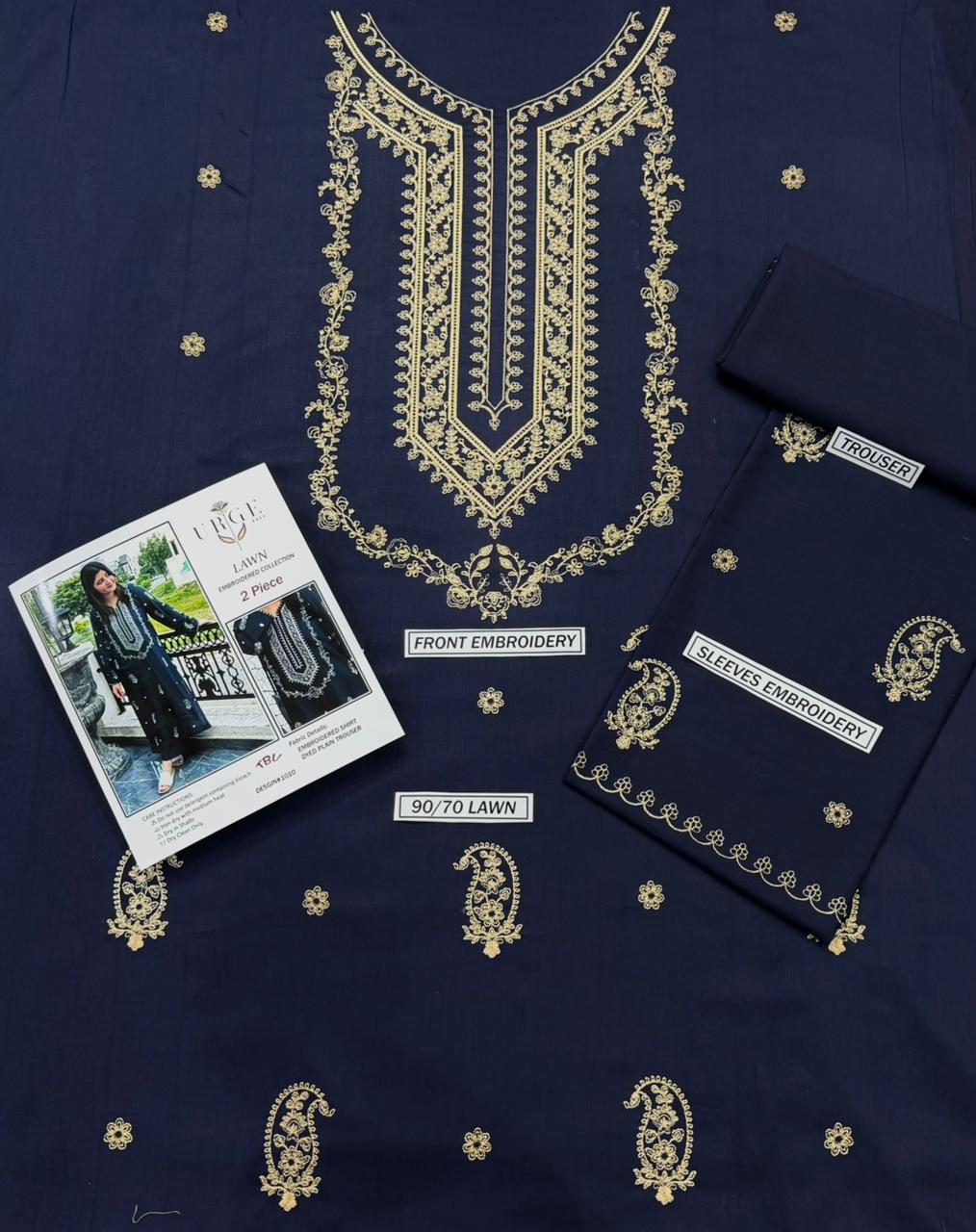 LAWN EMBROIDERED 2pc 1407