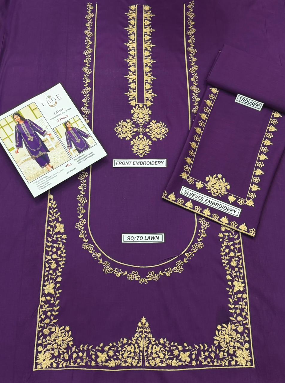 LAWN EMBROIDERED 2pc 1417