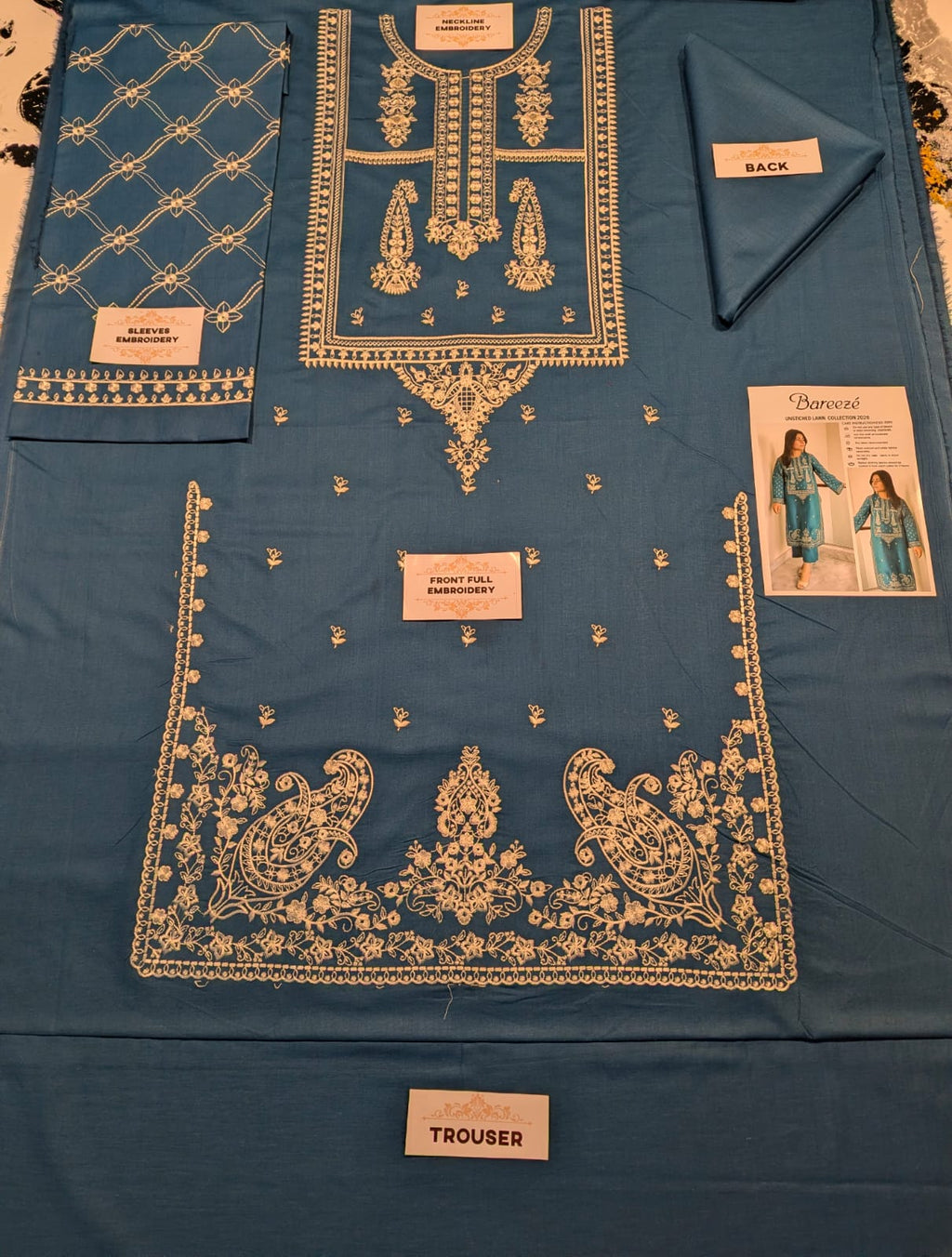 Bareez Lawn Embroidered 2pc D1654
