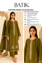 Batik Lawn Embroidered 2pc D1655