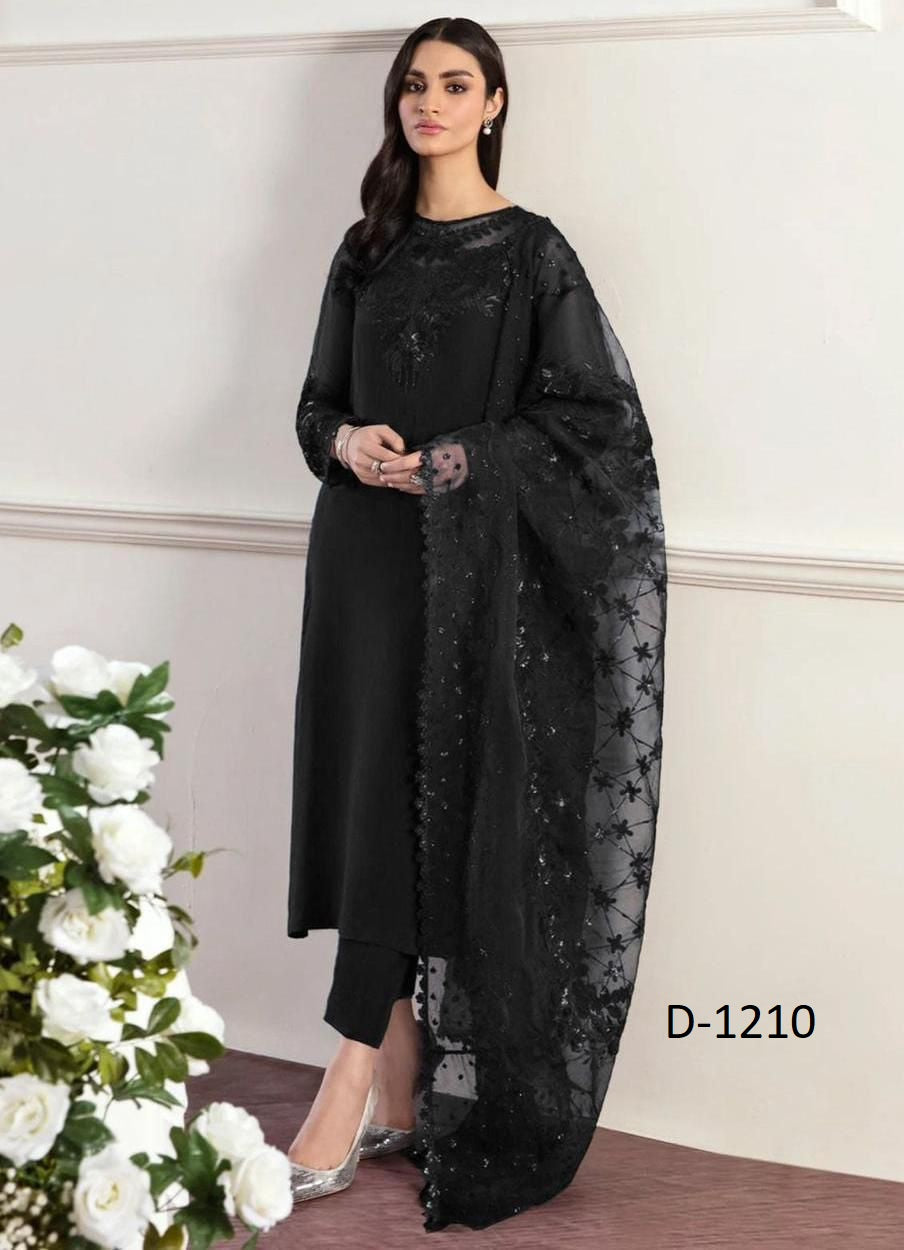 Baroque  Chiffon With Sequence Work D-1739