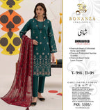 Bonazna Shahi Lawn 3pc Unstich D-1771-6