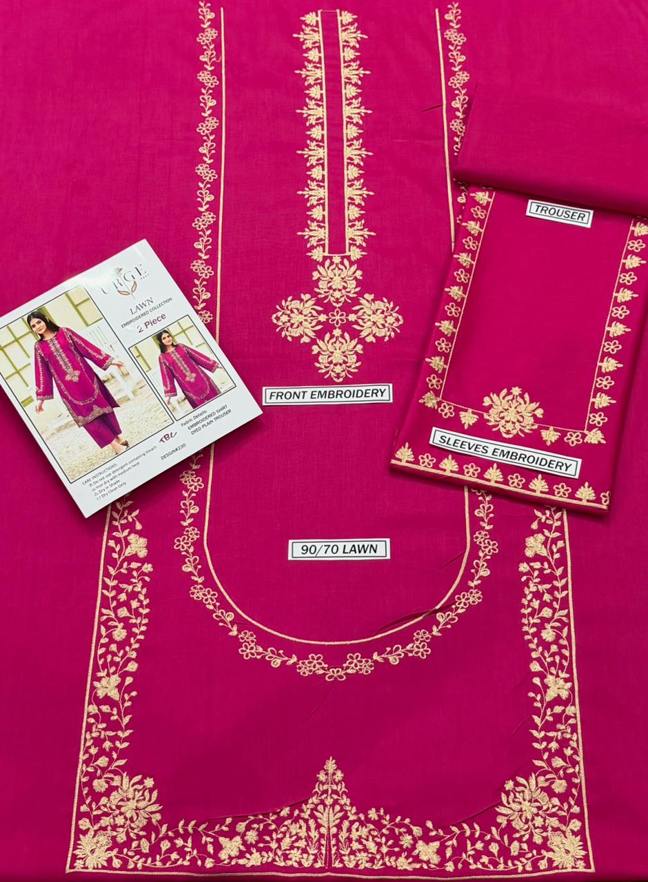 LAWN EMBROIDERED 2pc 1418