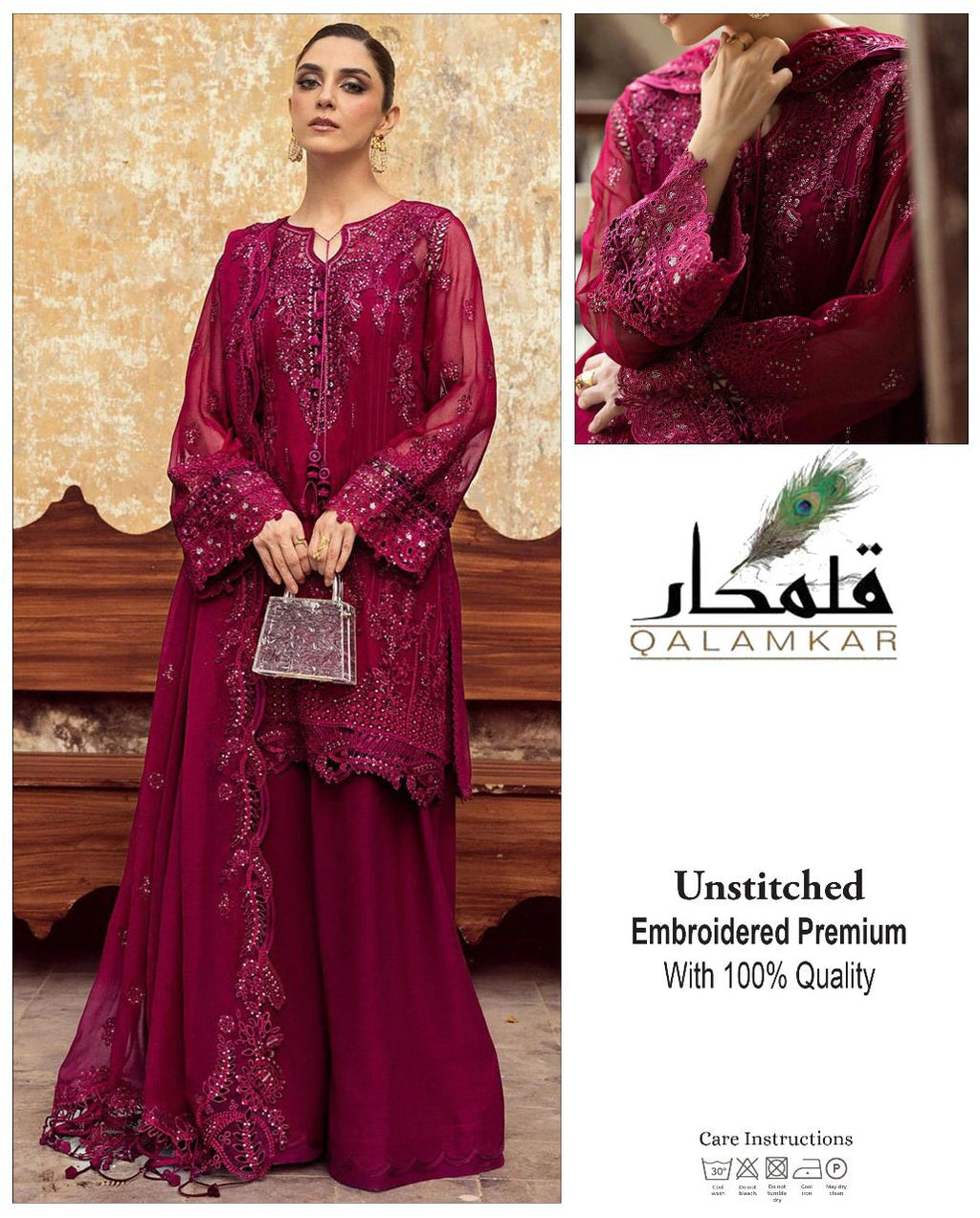 QALAMKAR Chiffon collection D-1761