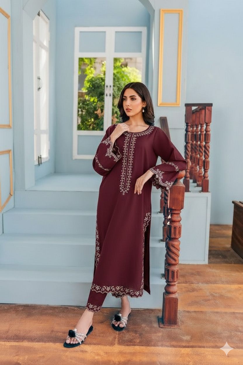 LAWN EMBROIDERED 2pc 1477