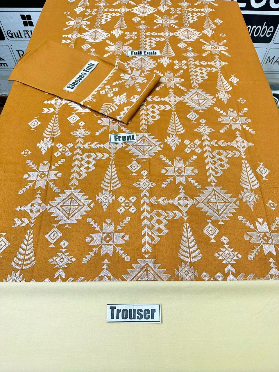 Winter Dhanak Fabric Embroidered | Unstitch 2-Piece Suit | Shirt & Trouser D-1117