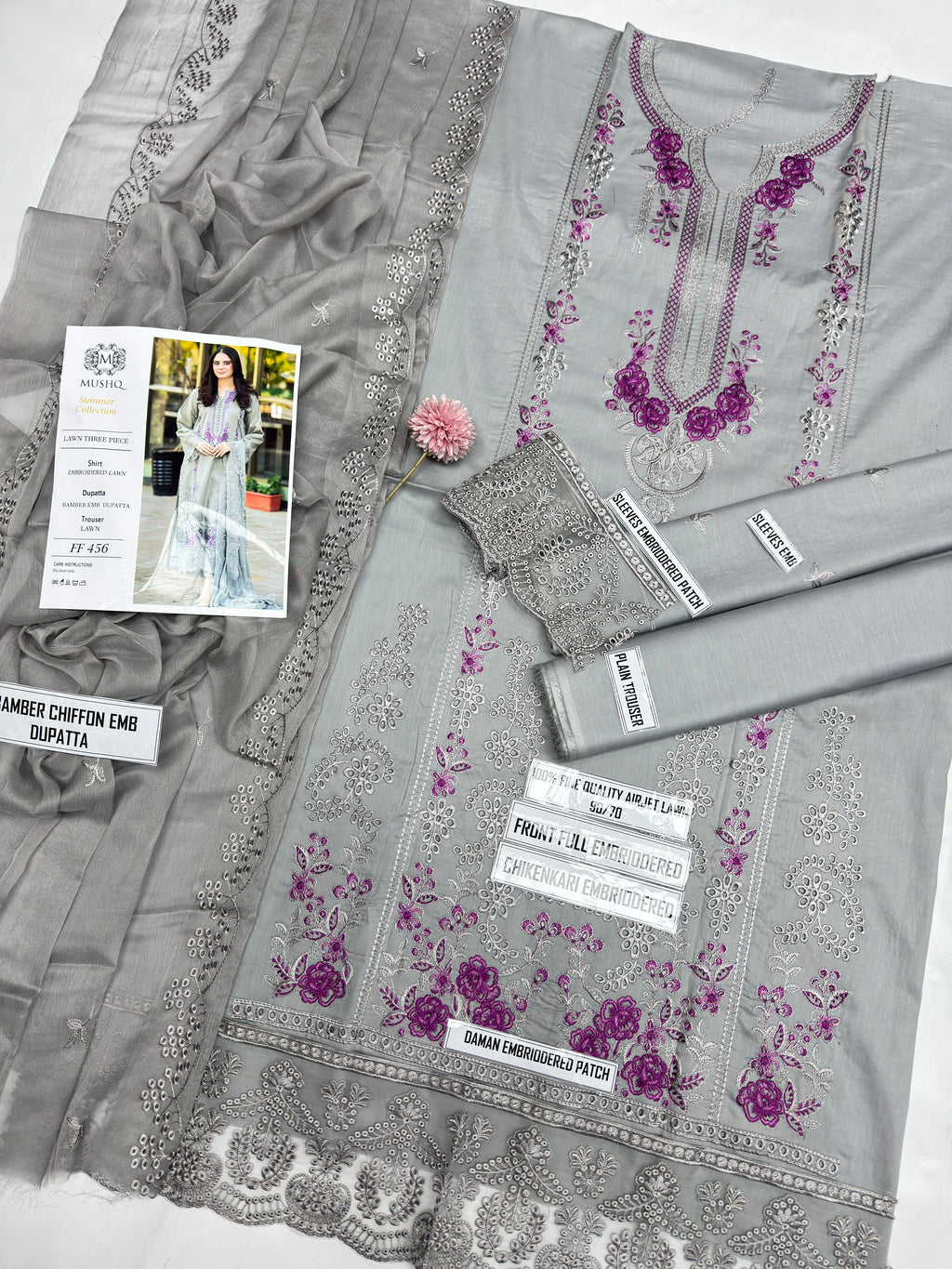 SUMMER COLLECTION LAWN  Heavy Embroidered 1560