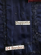 AZURE chiffon collection heavy embroidered D-1756