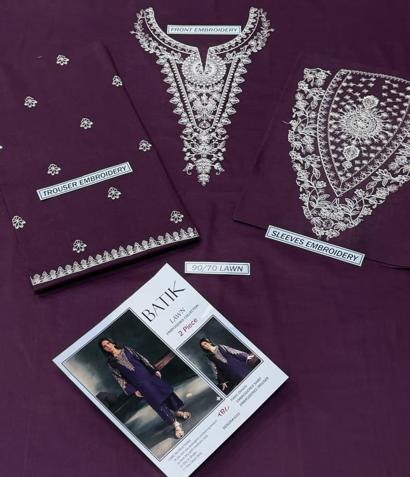 LAWN EMBROIDERED 2pc 1475