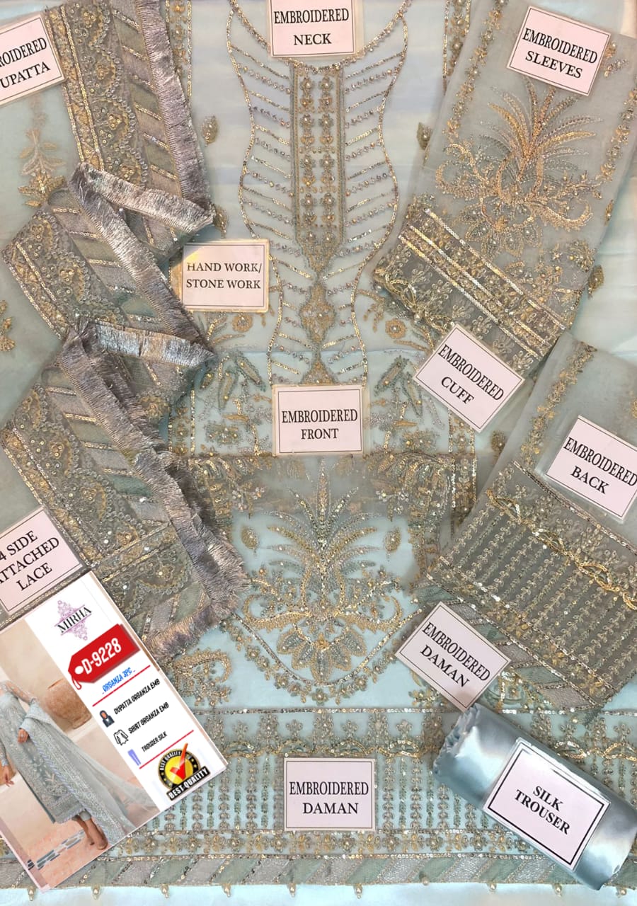 GULAAL ORGANZA EMBROIDERED D-1707