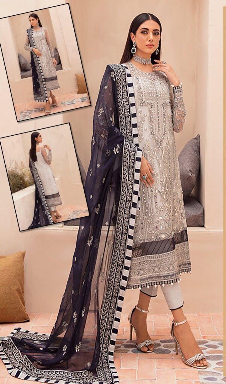 GULAAL ORGANZA EMBROIDERED D-1706