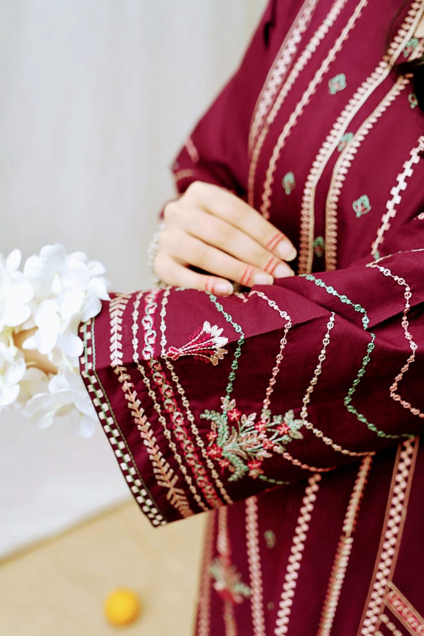 LIBAS  LAWN 3PC EMBROIDERED 1485