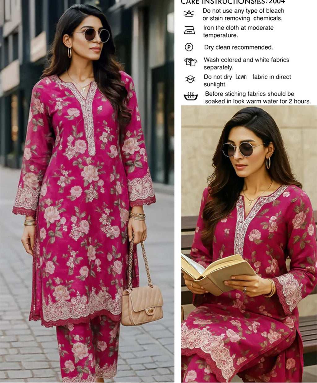 Maria b Lawn 3pc Unstich D-1776