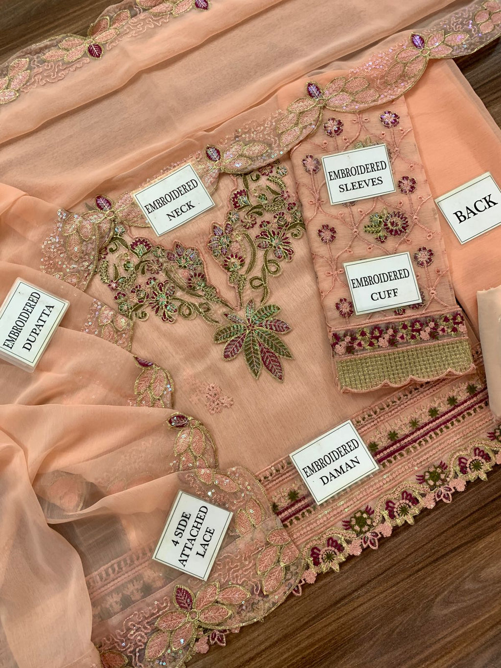Neeshay Chiffon 3-Piece Suit D-1753