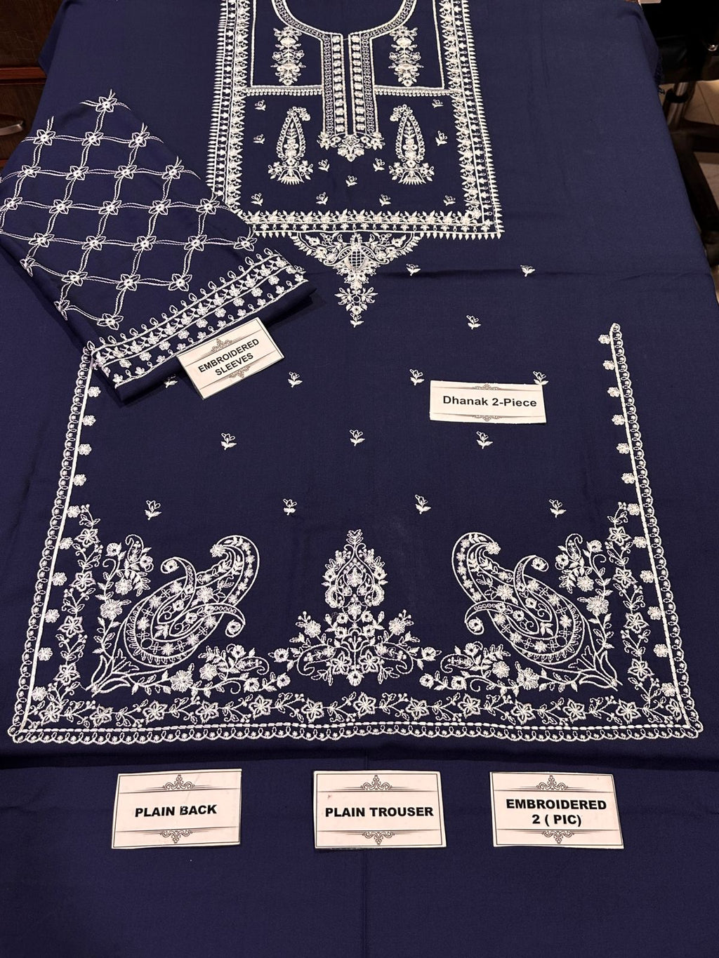 Winter Dhanak Fabric Embroidered | Unstitch 2-Piece Suit | Shirt & Trouser D-1118