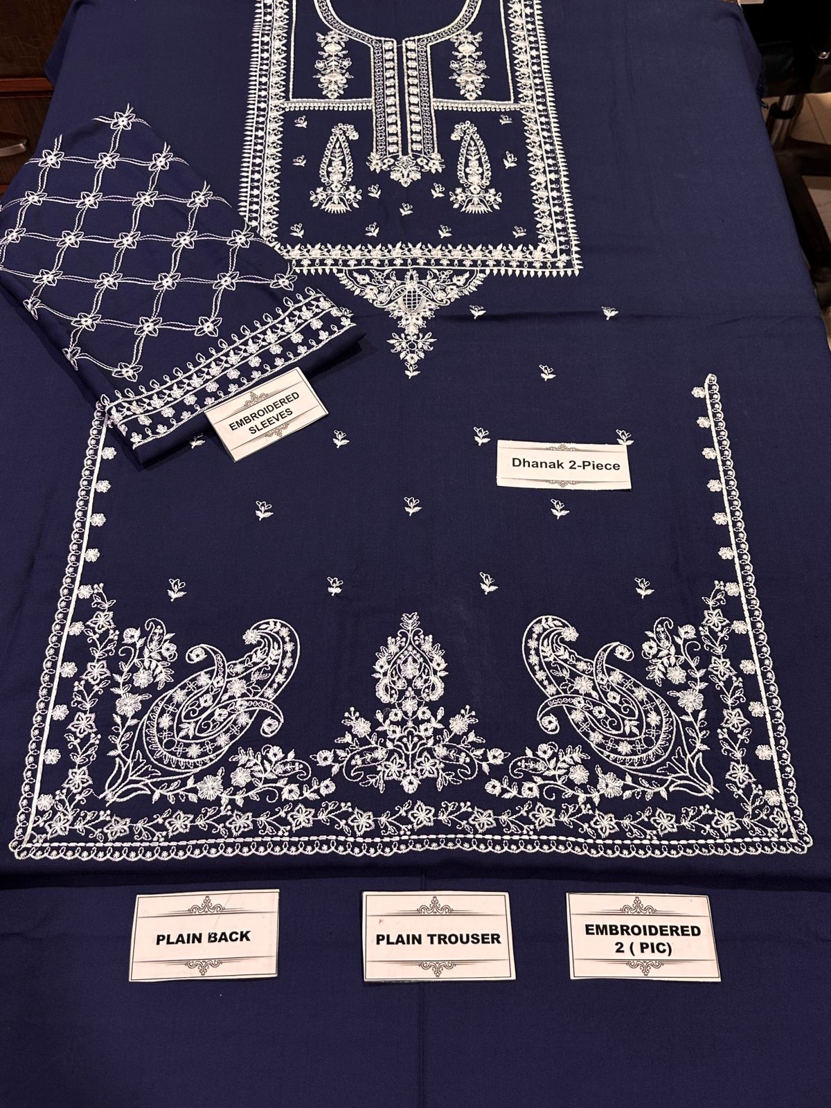 Winter Dhanak Fabric Embroidered | Unstitch 2-Piece Suit | Shirt & Trouser D-1118